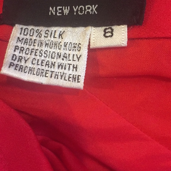 Mock Neck Open Back Lipstick Red Midi Dress - Picture 5 of 5